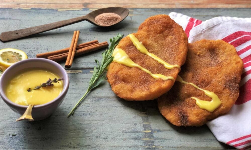 Cinnamon-Sugar Fry Bread with Lavender-Lemon Curd