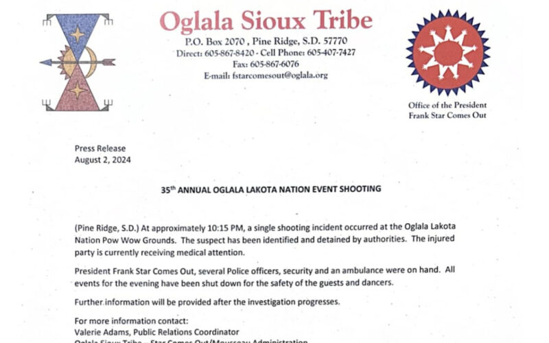 Fatal Shooting At Oglala Lakota Nation Pow Wow