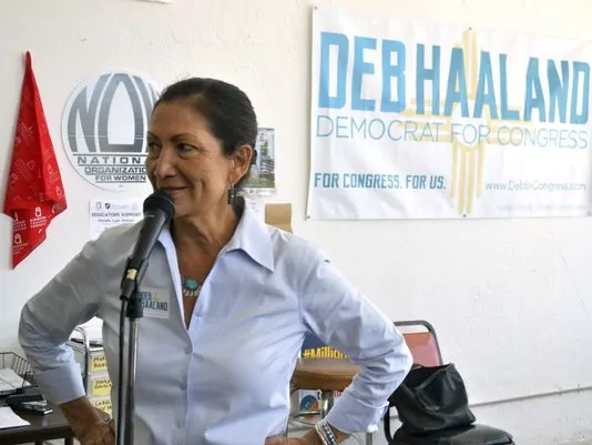 Deb Haaland (Pueblo) on track to be first Native Woman in Congress!
