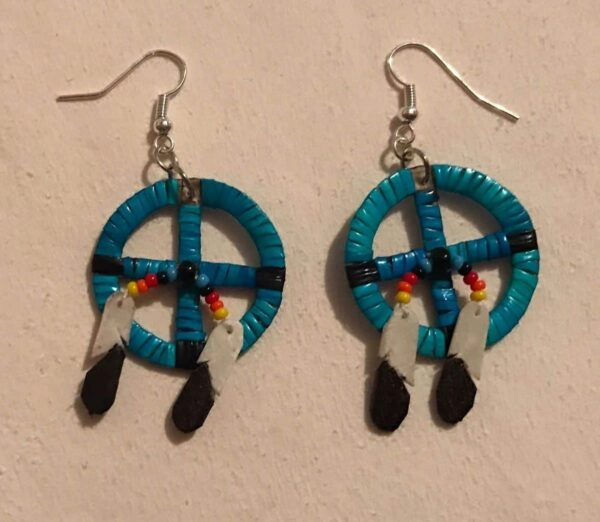 Awesome New Neat Pair Of Lakota Quilled Medicine Wheel Earrings – eBay find of the week