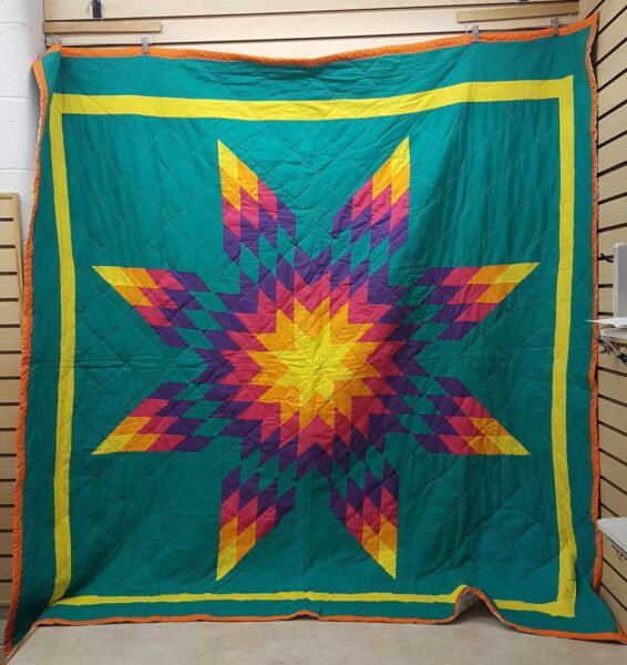 BEAUTIFUL GREAT CONDITION HOMEMADE NATIVE AMERICAN INDIAN STAR QUILT BLANKET – eBay Find of the week