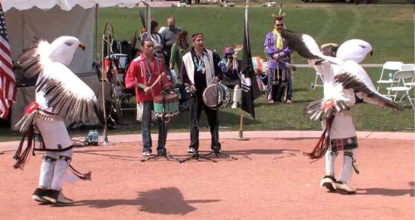 Tewa Dancers From the North Perform Eagle Dance Tewa Dancers From the North Perform Eagle Dance