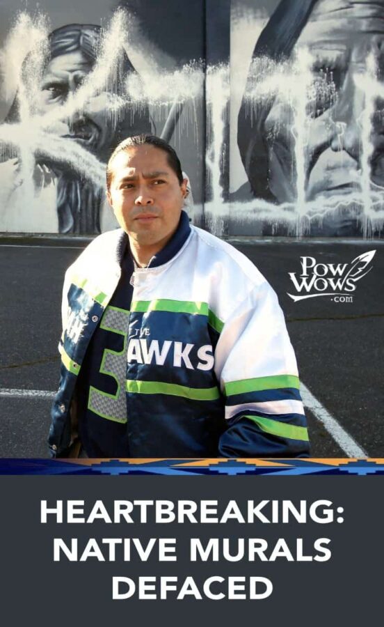 HEARTBREAKING- NATIVE MURALS DEFACED