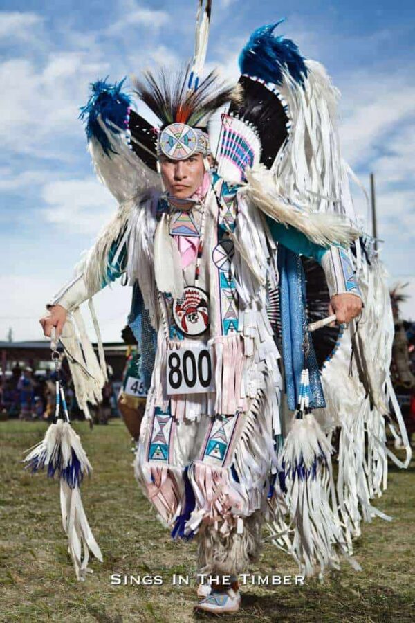 Supaman dances during Crow Fair Grand Entry.