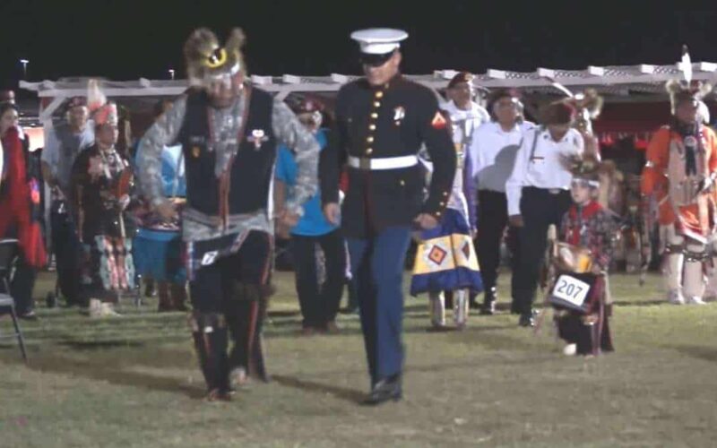 Marine Dances at Iowa Tribal Pow Wow