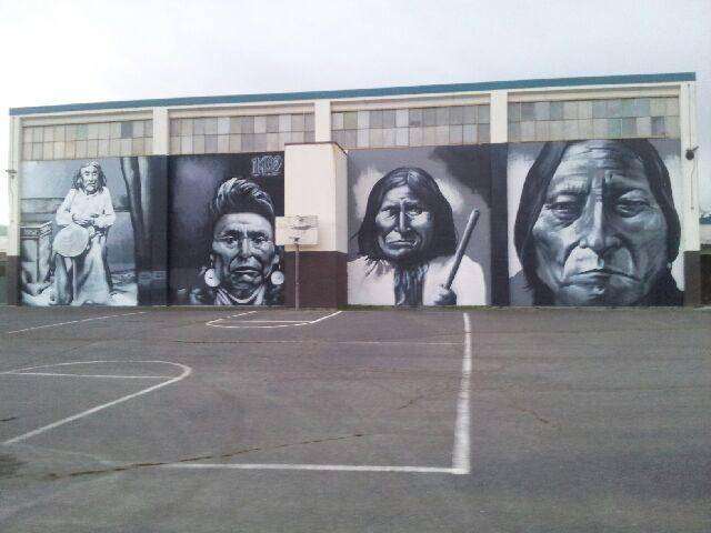The mural before the vandalism
