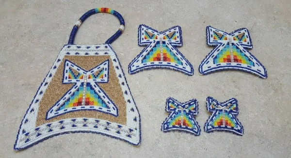 NICE HAND CRAFTED 5 PC. CUT BEADED TIPI DESIGN NATIVE AMERICAN INDIAN DANCE SET – eBay Find of the Week