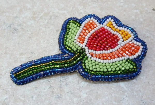NICE HAND CRAFTED FLOWER DESIGN NATIVE AMERICAN INDIAN CUT BEADED BROOCH PIN – eBay Find of the Week