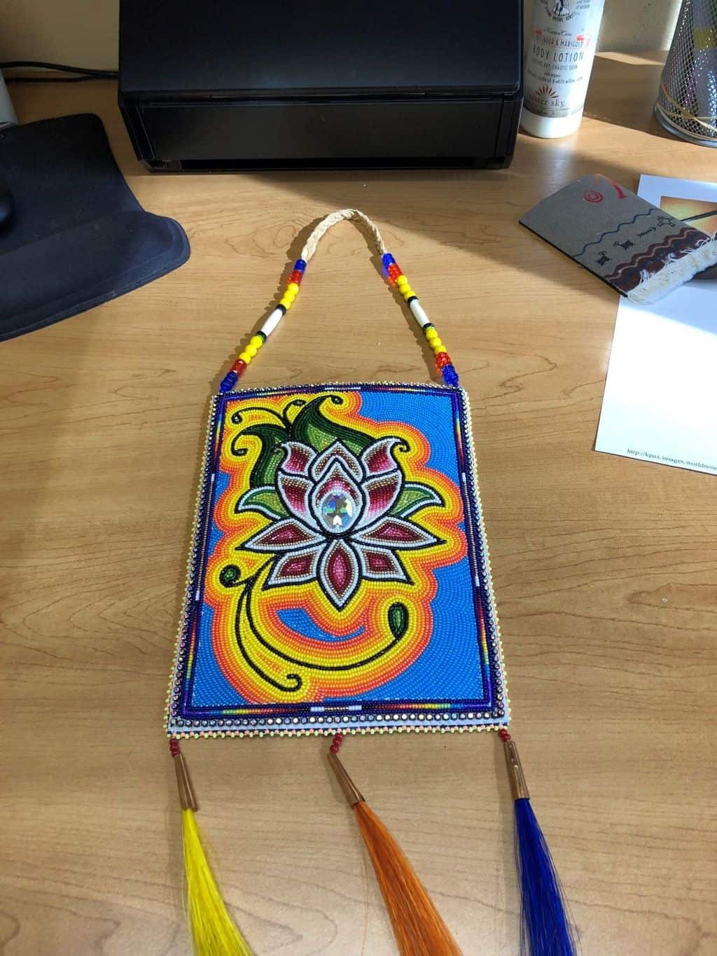 native american beaded purse