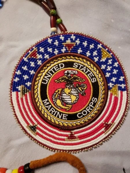Native American beaded Marine Corps medallion necklace Veteran military – eBay find of the week