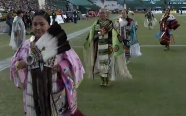 Watch This! Pow Wow Dancers’ Dazzling Halftime Show