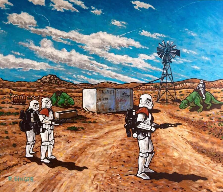 "To' (water) It Binds Our Universe Together", Ryan Singer, acrylic on canvas, 2015