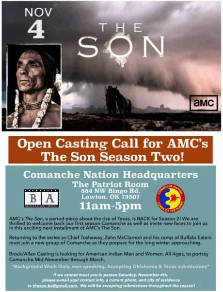 Open Casting Call – AMC’s ‘The Son’ Casting Native Actors for Second Season!