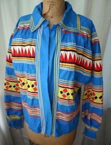 Vintage Florida SEMINOLE Patchwork Blue Jacket Shirt - eBay find of the ...