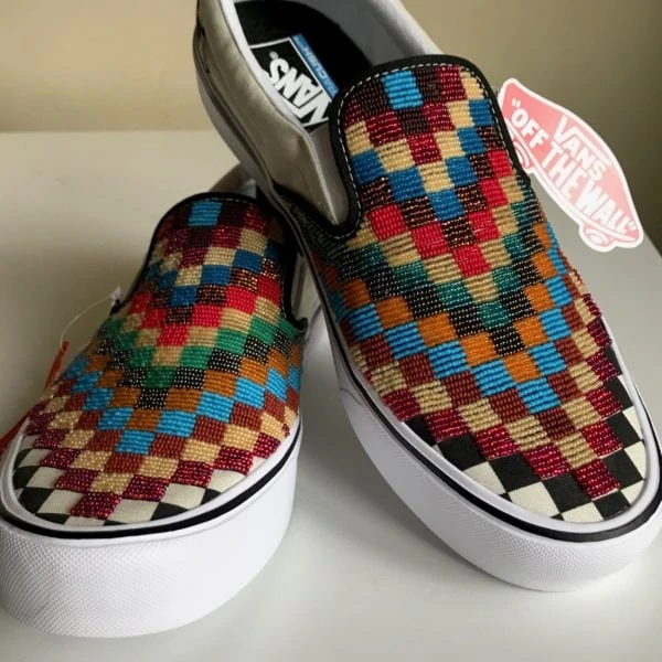 Amazing Hand Beaded Vans by Charlene Holy Bear | Native American