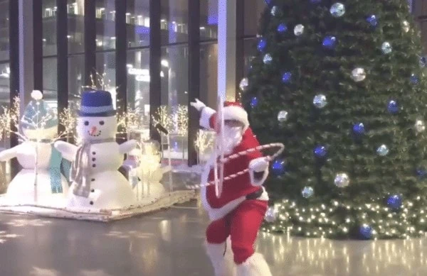 Hoop Dancing Santa Video