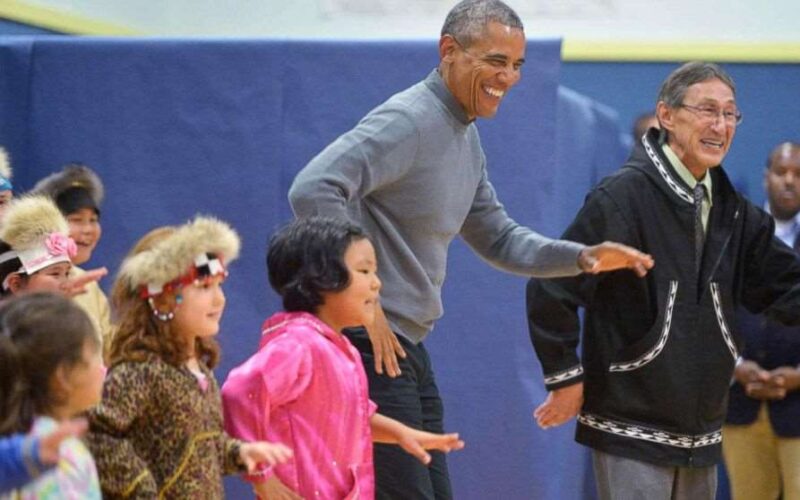 Watch Obama Dance With Native American Children In Alaska