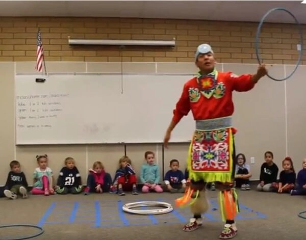 Talented Hoop Dancer Shares His Gift with Elementary Students Across Utah